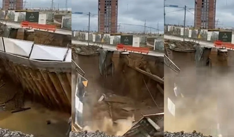 Video teksa shembet një pjesë e rrugës në Prishtinë   ndërpritet furnizimi me ujë në disa lagje