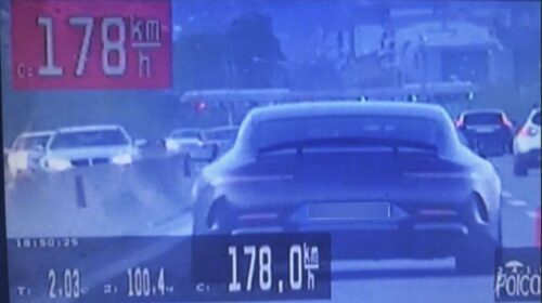 Në rrugë ku shpejtësia e lejuar është 80km/h voziste 178 km/h, sanksionohet shoferi dhe konfiskohet makina