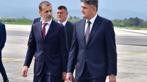 Kreu i UEFA-së, Çeferin në Shkup, takim me Mickoskin dhe Omeragiq