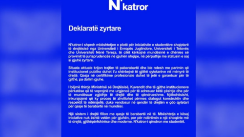 (VIDEO) Studentët i bëjnë thirrje profesorëve që t’i bashkohen protestës së 6 prillit