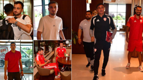 Futbollistët e Maqedonisë arrijnë në Shkup për duelet me Bosnjën dhe Turqinë