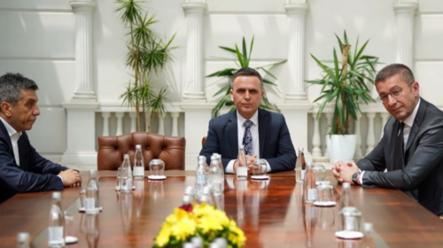 (VIDEO) Mickoski takon bashkëkryetarët e VLEN-it