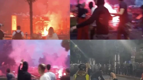 Tubimi në Serbi! Përplasje të dhunshme mes protestuesve dhe policëve, rrugët e Beogradit për disa orë në kaos