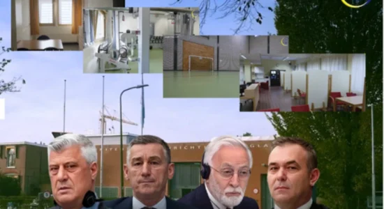 Specialja publikon pamje nga brenda burgut në Hagë ku mbahen Thaçi e të tjerët