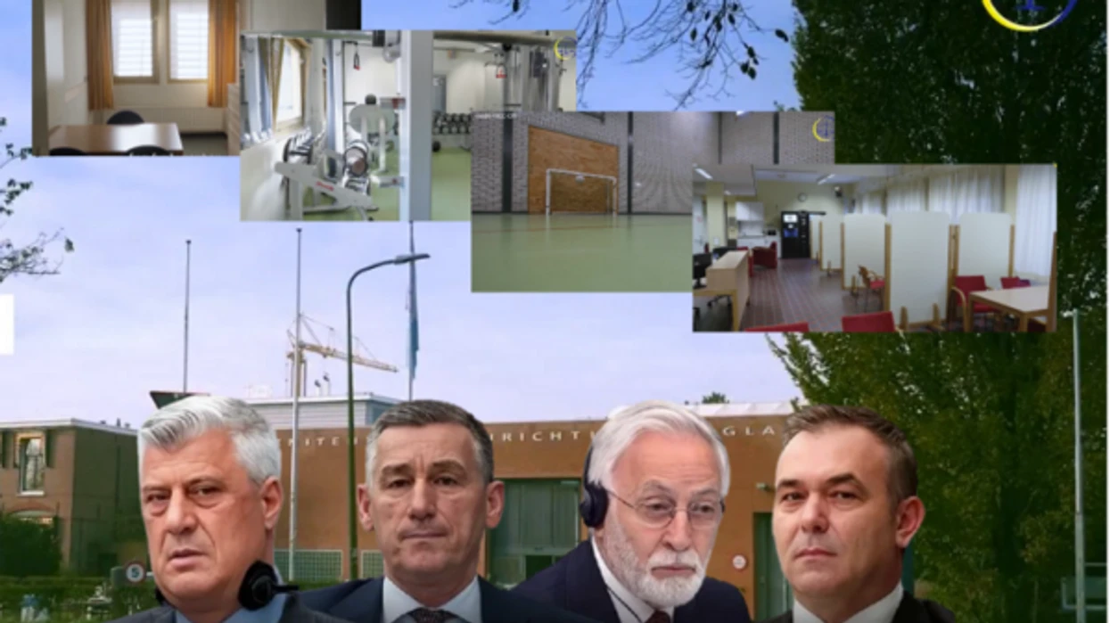 Specialja publikon pamje nga brenda burgut në Hagë ku mbahen Thaçi e të tjerët