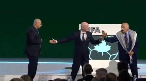 Kreu i Federatës Palestineze të Futbollit refuzon shtrëngimin e dorës me homologun izraelit në kongresin e FIFA-s