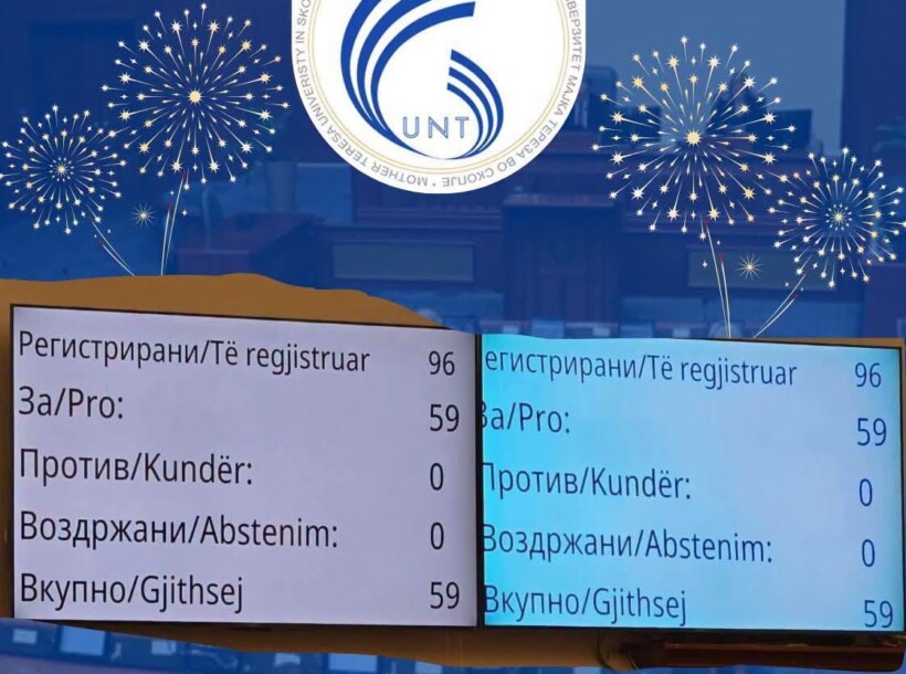 Kuvendi i RMV-së miratoi ndryshimet statutore për themelimin e tre fakulteteve të reja në UNT