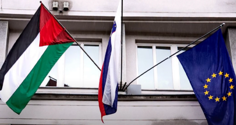 Presidentja sllovene ngre flamurin palestinez në Pallatin Presidencial në shenjë solidariteti
