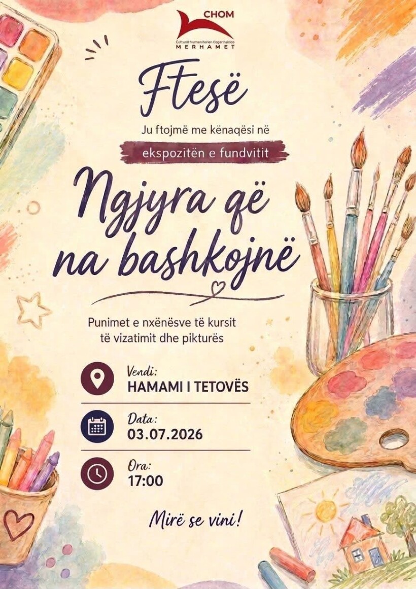 OKH “Merhamet” në Tetovë do të organizon ekspozitën “Ngjyra që na bashkojnë”
