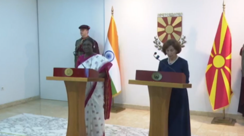 (VIDEO) Presidentja e Indisë vizitë dyditëshe në Maqedoninë e Veriut