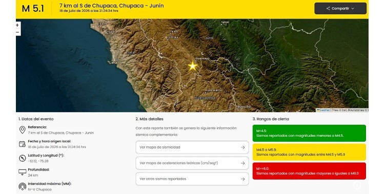 Tërmet 5 1 ballë në Peru  një viktimë dhe dhjetë të plagosur