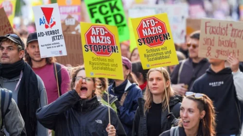 Mijëra njerëz protestojnë në qytetin gjerman kundër AfD