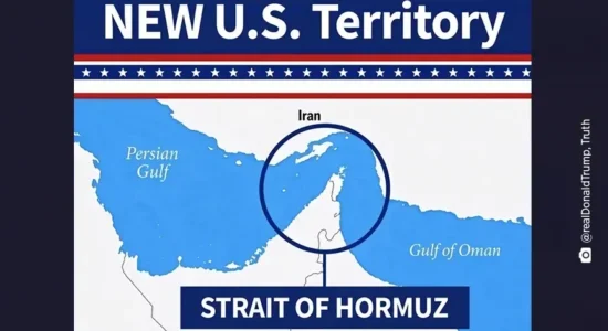 Trump publikon hartën ku Ngushtica e Hormuzit paraqitet si territor i SHBA-së