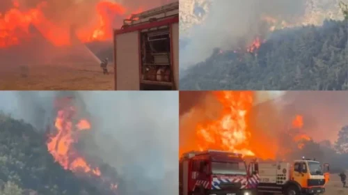 Situatë apokaliptike në rrethinat e Tiranës, sipërfaqe të mëdha të përfshira nga zjarret