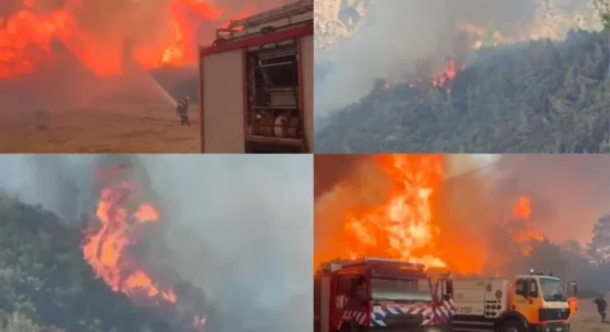 Situatë apokaliptike në rrethinat e Tiranës, sipërfaqe të mëdha të përfshira nga zjarret