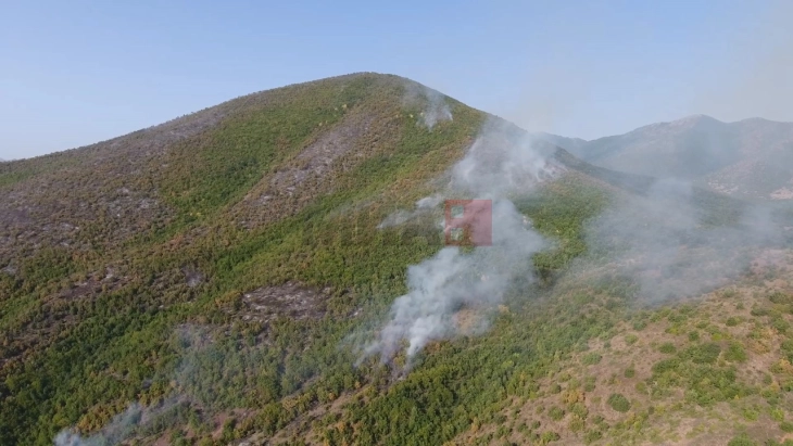 Zjarre aktive pranë Makedonski Brodit dhe mbi fshatin Moranë
