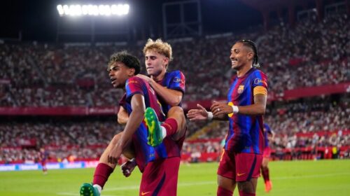 “Tridenti” Raphinha-Lamine-Fermín shënon shumë më tepër se Mbappé-Vinícius-Bellingham