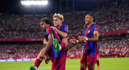 “Tridenti” Raphinha-Lamine-Fermín shënon shumë më tepër se Mbappé-Vinícius-Bellingham