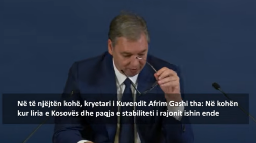 (VIDEO) Vuçiq ironizon deklaratat e Gashit dhe Saliut për ish krerët e UÇK-së, LSDM kërkon përgjegjësi