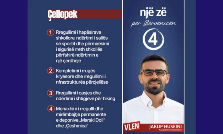 Jakup Huseini prezanton projektet për Çellopekun: Fokus te arsimi, infrastruktura dhe turizmi malor