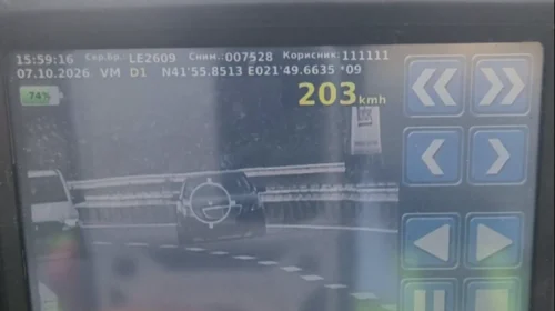 Voziti me 203 kilometra në orë në autostradën Shkup – Shën Nikollë, merren masa ndaj shoferit