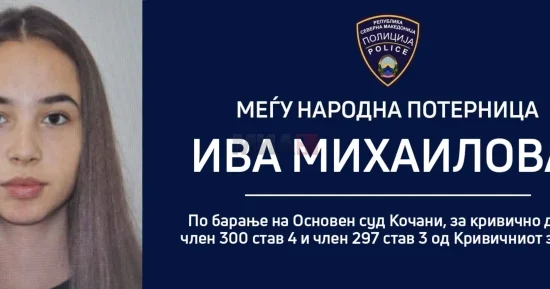 Është lëshuar urdhër arrest qendror dhe ndërkombëtar për Iva Mihajllovën