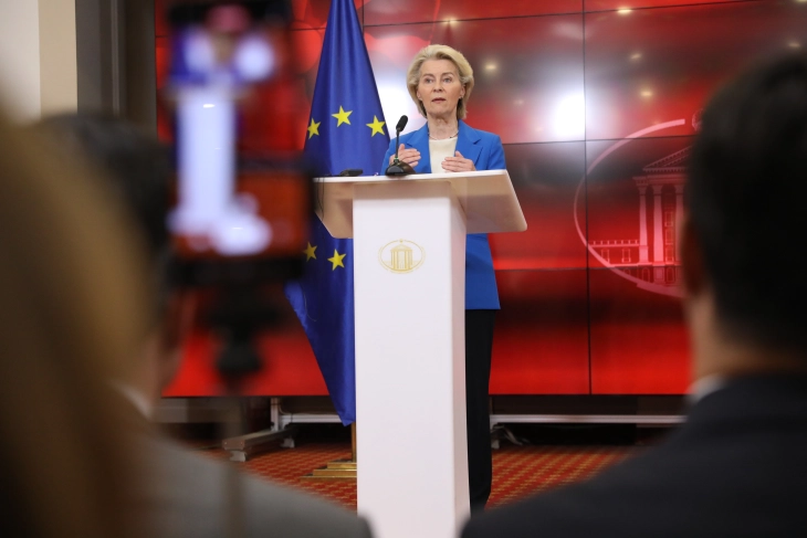Von der Leyen: Maqedonia e Veriut i përket BE-së, mbetet edhe një hap vendimtar