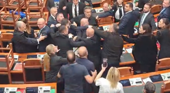 Sherr masiv në Parlament, deputeti i PD përplaset fizikisht me ish-ministrin e Brendshëm