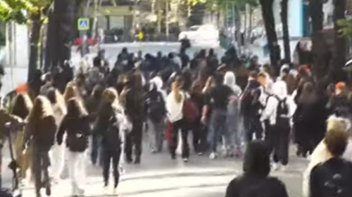 Tensione pranë Ministrisë së Arsimit! Studentët gjuajnë me gurë, policia kundërpërgjigjet me gaz lotsjellës